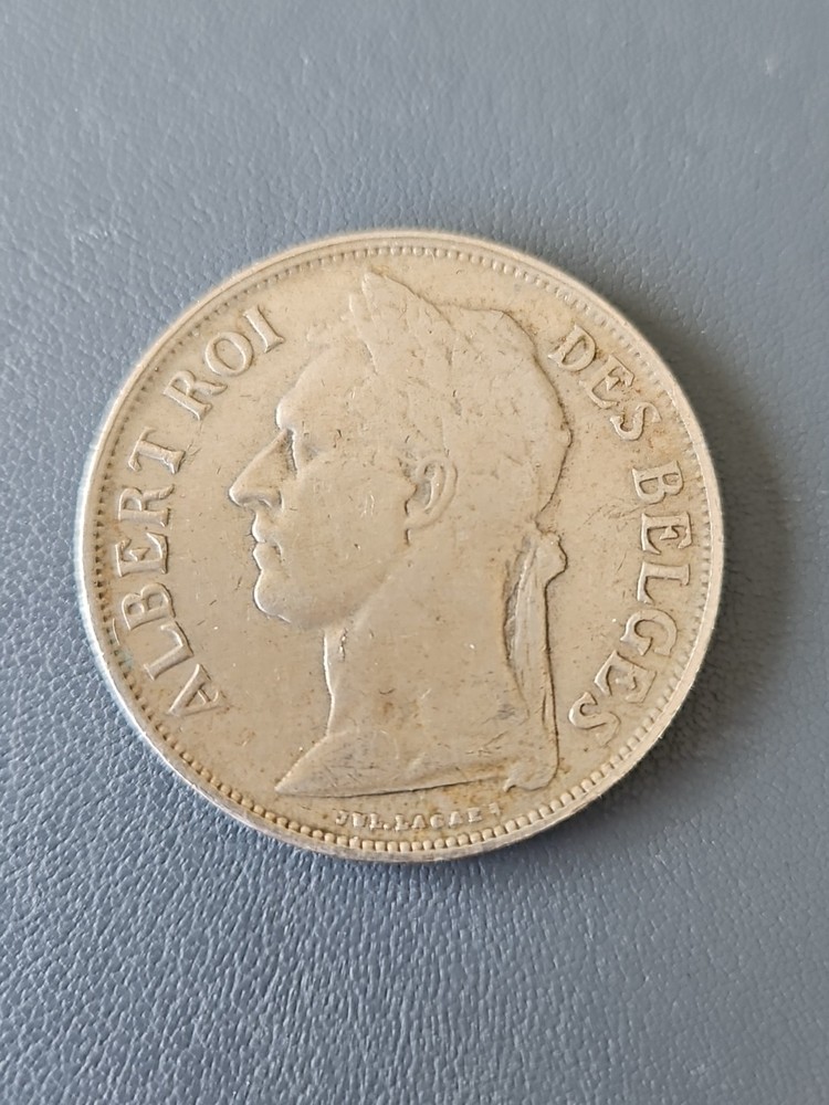 Belgian Congo 1 Franc Coin 1927 King Albert