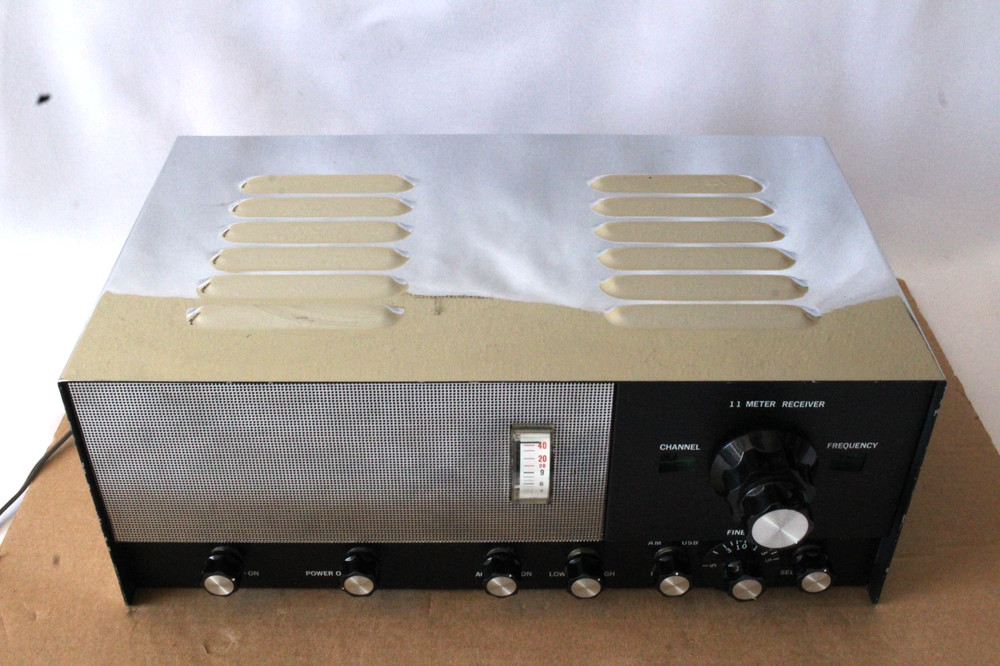 VINTAGE CUSTOM BUILD 11 meter BASE STATION RECEIVER & CB RADIO -UNBRANDED