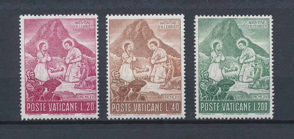 Vatican   420-2 MNH, Nativity Scene, 1965