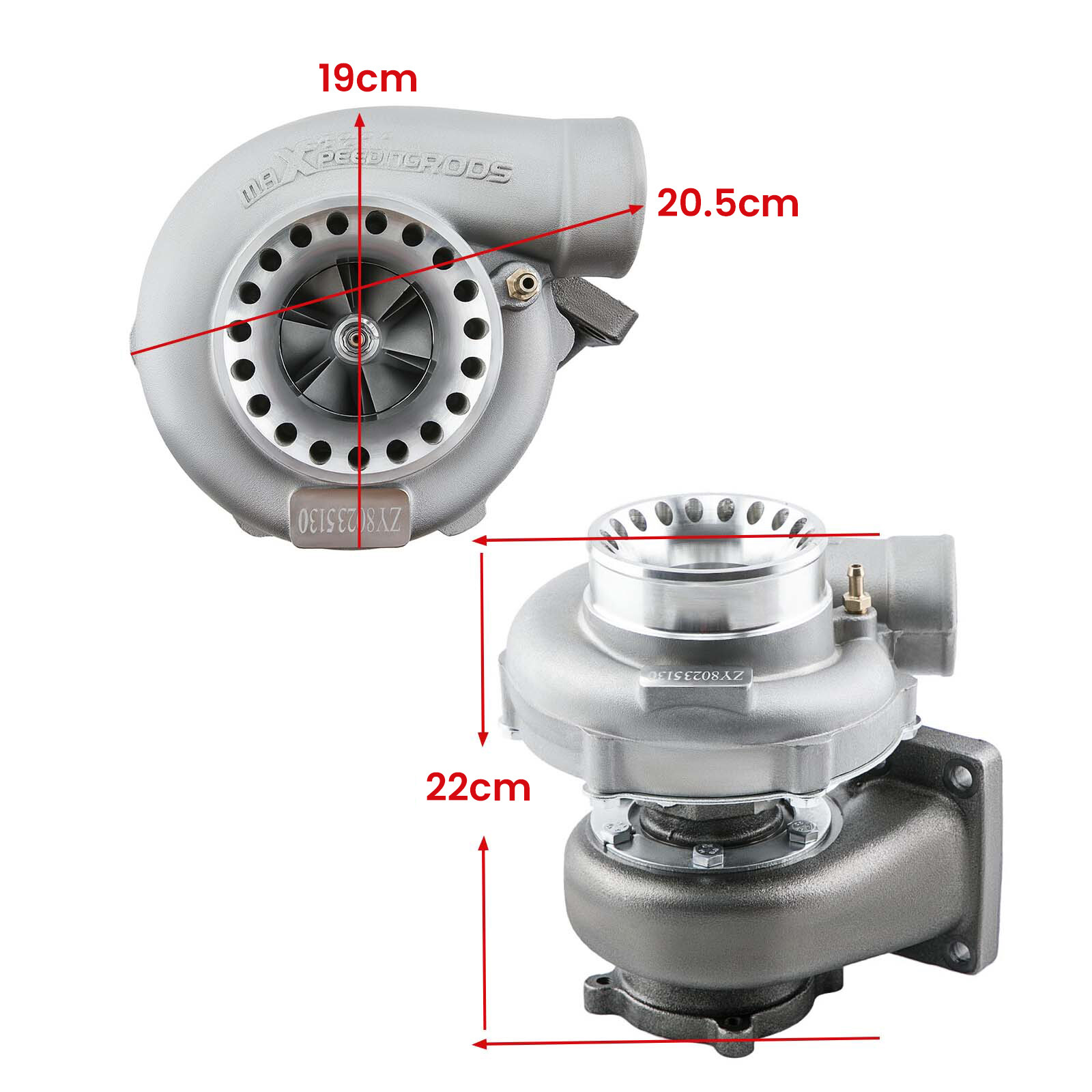 Upgrade T3T4 GT3582 GT30 A/R .70 Cold A/R .63 Compressor Turbine Turbo Charger