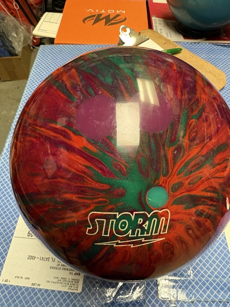 Used Storm Blast Polyester Bowling Ball 16 Pounds