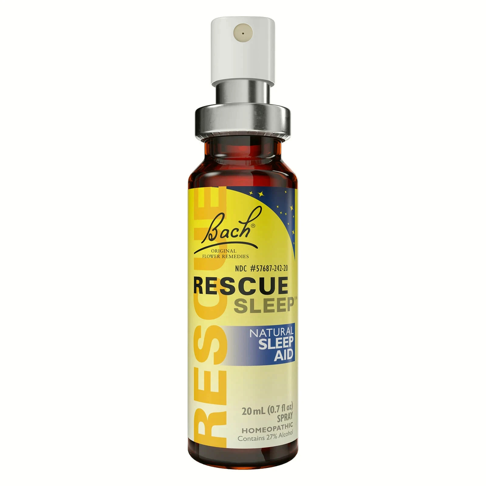Bach RESCUE SLEEP Spray Natural Sleep Aid 0.7 fl oz 20mL PACK OF 2