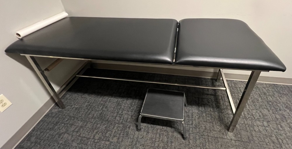 Black Medical Exam Table