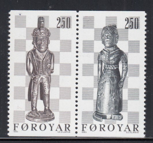 FAROE ISLANDS Chess Pieces MNH set
