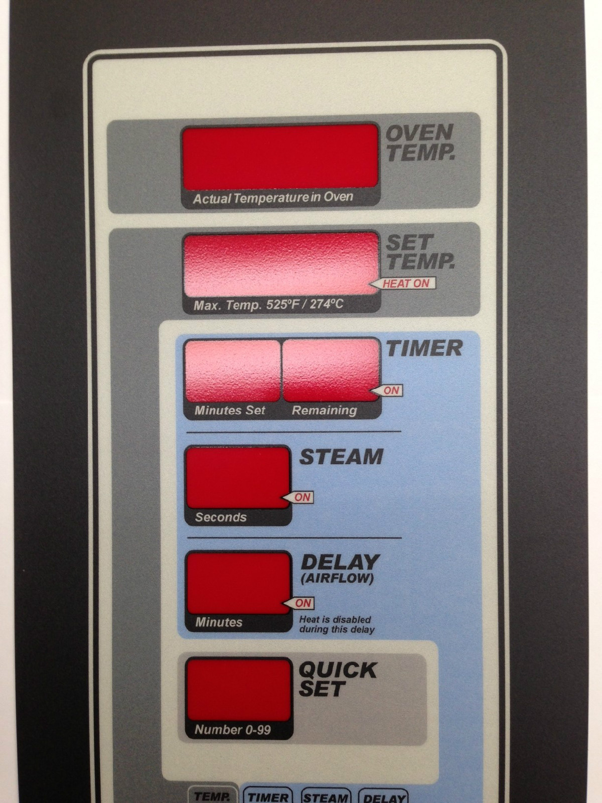 OVERLAY FOR OV210 BAXTER RACK OVENS 100V16-00339