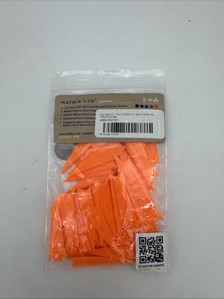 TAC Vanes Matrix 1.75" 100pk Orange