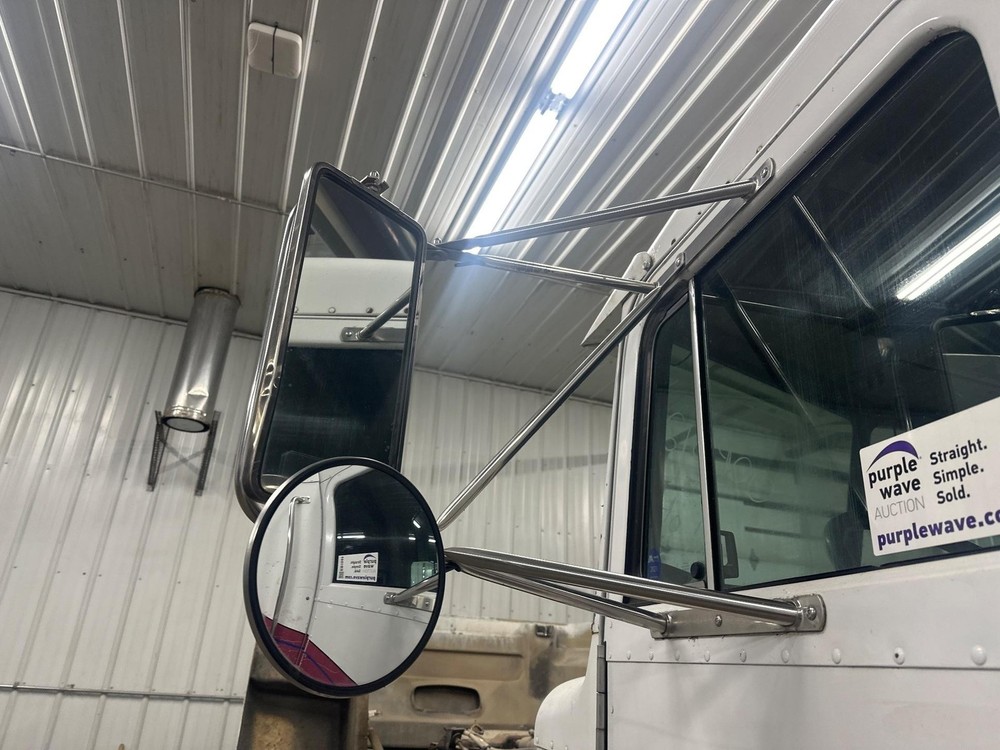 1987-2005 Peterbilt 377 STAINLESS Left/Driver Door Mirror - Used
