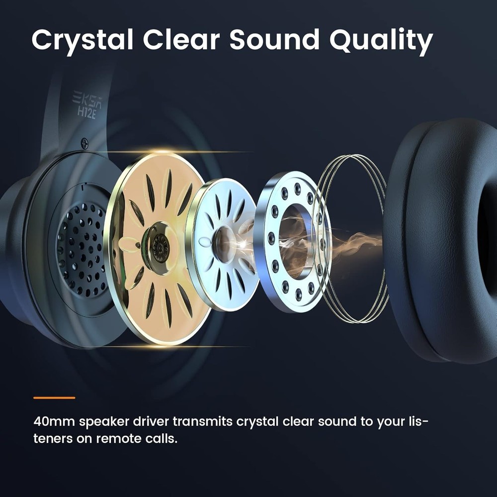 USB Headset with Microphone for PC Laptop, Wired Computer Headset Environment...