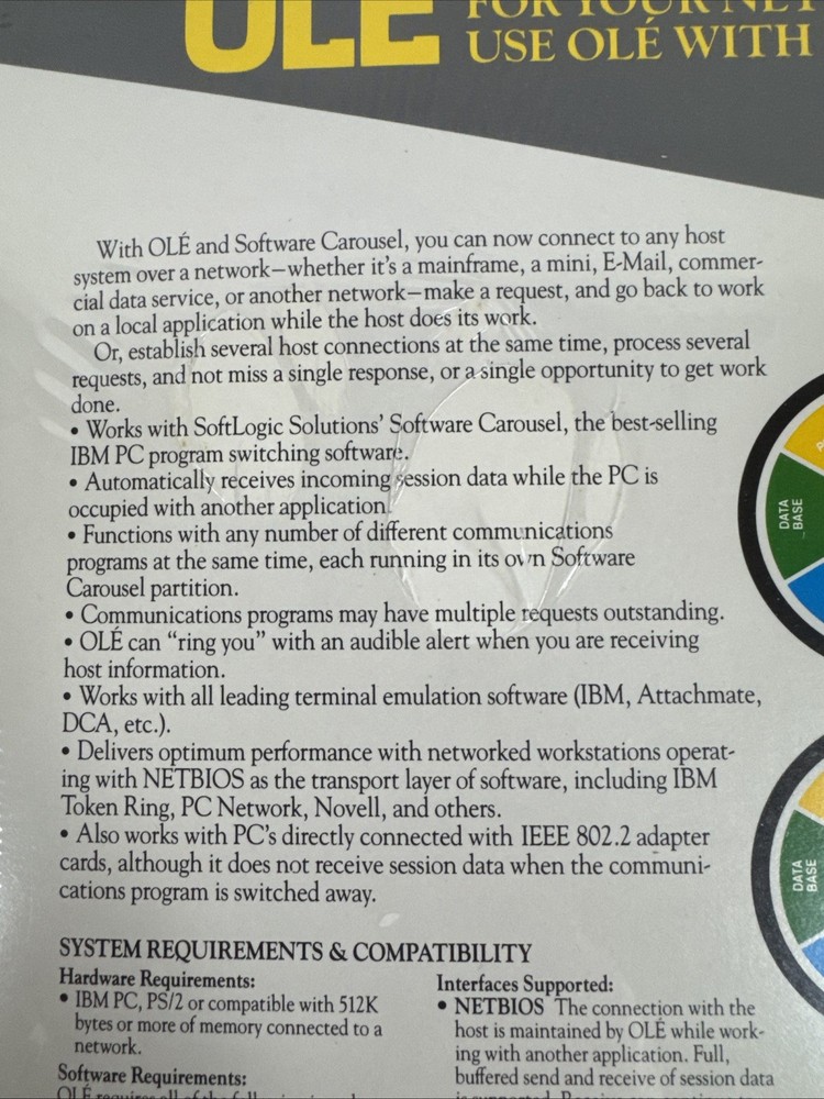 Vintage NOS SOFTLOGIC Solutions: Open Link Extender V01 Software, 3.5 " Disk