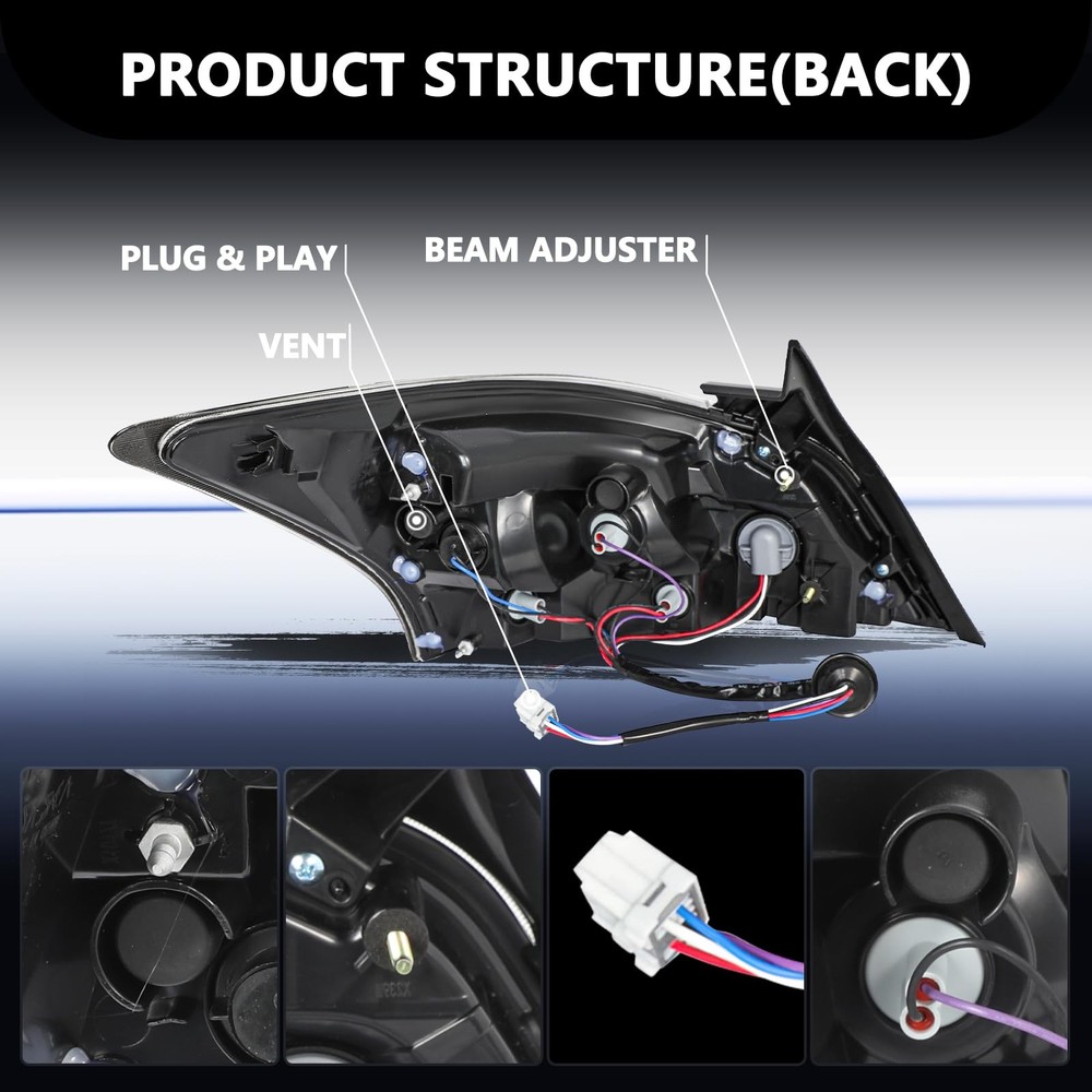 Tail Light Assembly for 2012-2014 Maxima Passenger Side with Bulbs