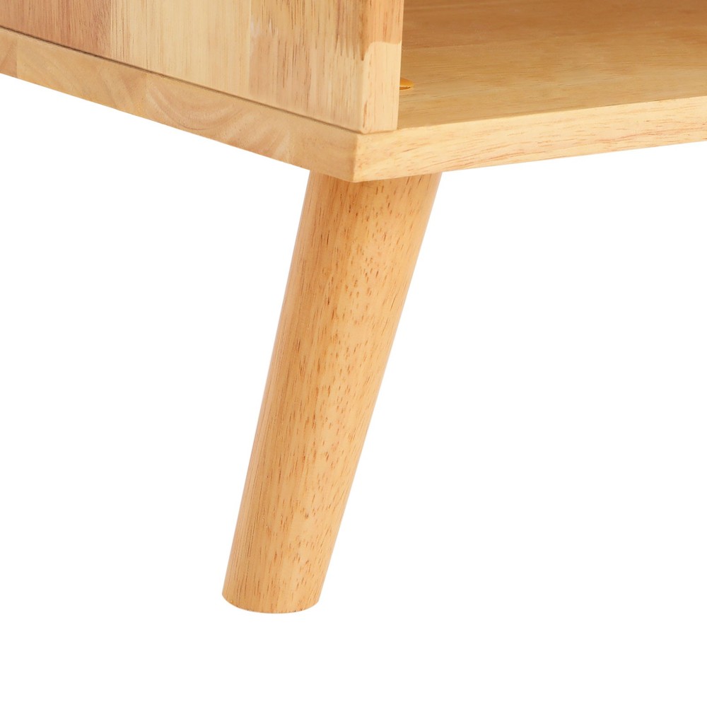 Modern Rectangular Sofa Side Table Bedside Table With Drawer Wood Color NEW/US