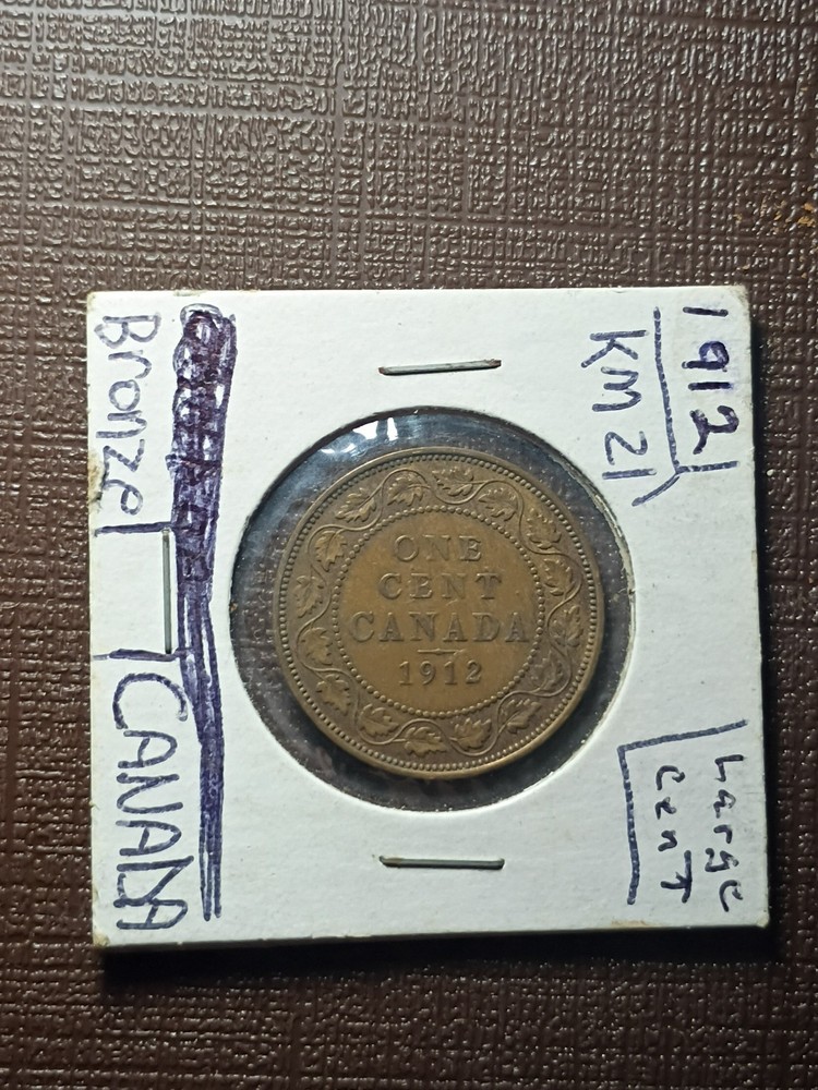 1912 Canada Large Cent KM 21