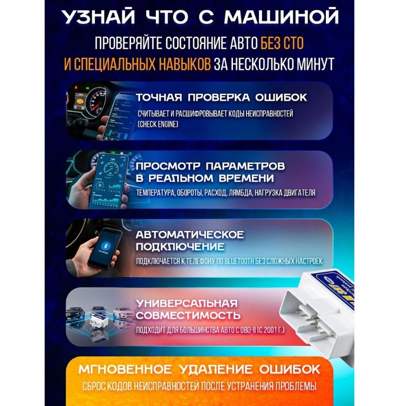 OBD2 Car Scanner with Bluetooth for Comprehensive Vehicle7241