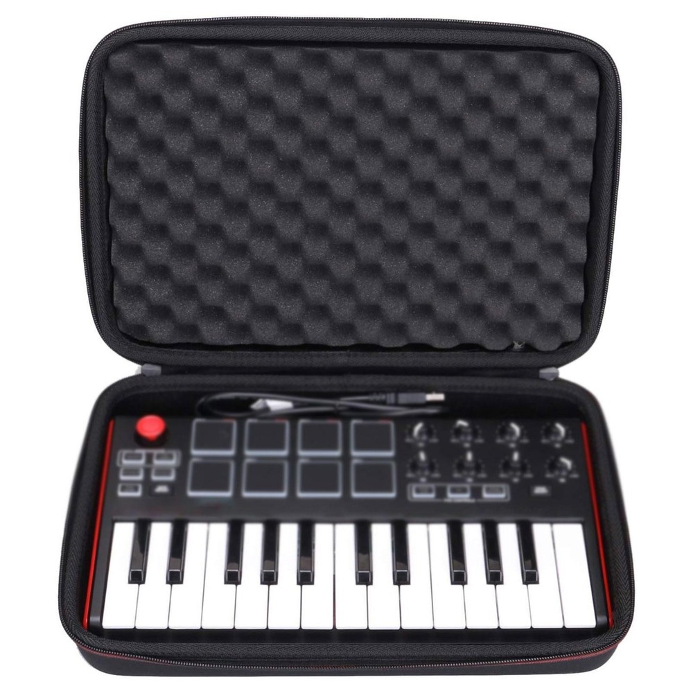 25 Key USB Keyboard Controller Case Professional Sturdy Practical Smooth Zipper