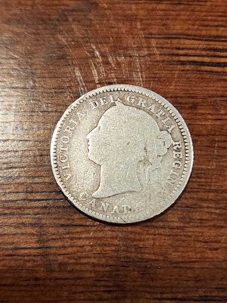 1880H Canada 10 Cents Silver Coin