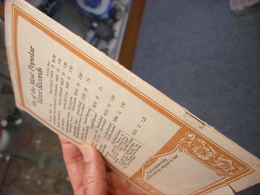Original Victor Phonograph Record Catalog - Dated September, 1917