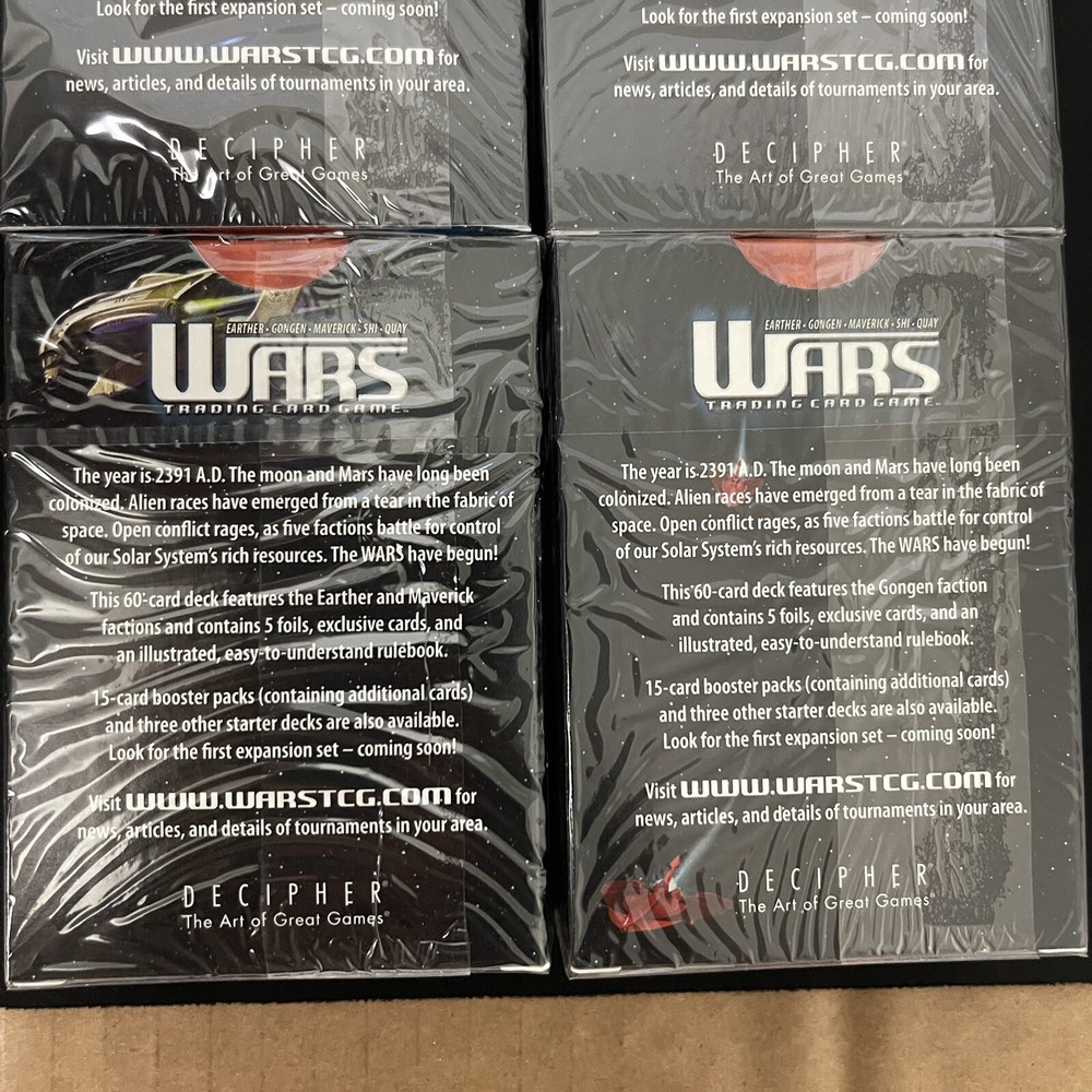 Wars CCG Incursion / Nowhere to Hide Complete Booster Box & Starter Decks Sealed