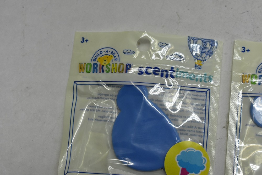 Build A Bear BAB Scentiments Cotton Candy Disc Blue Scented Inserts 4 Pack