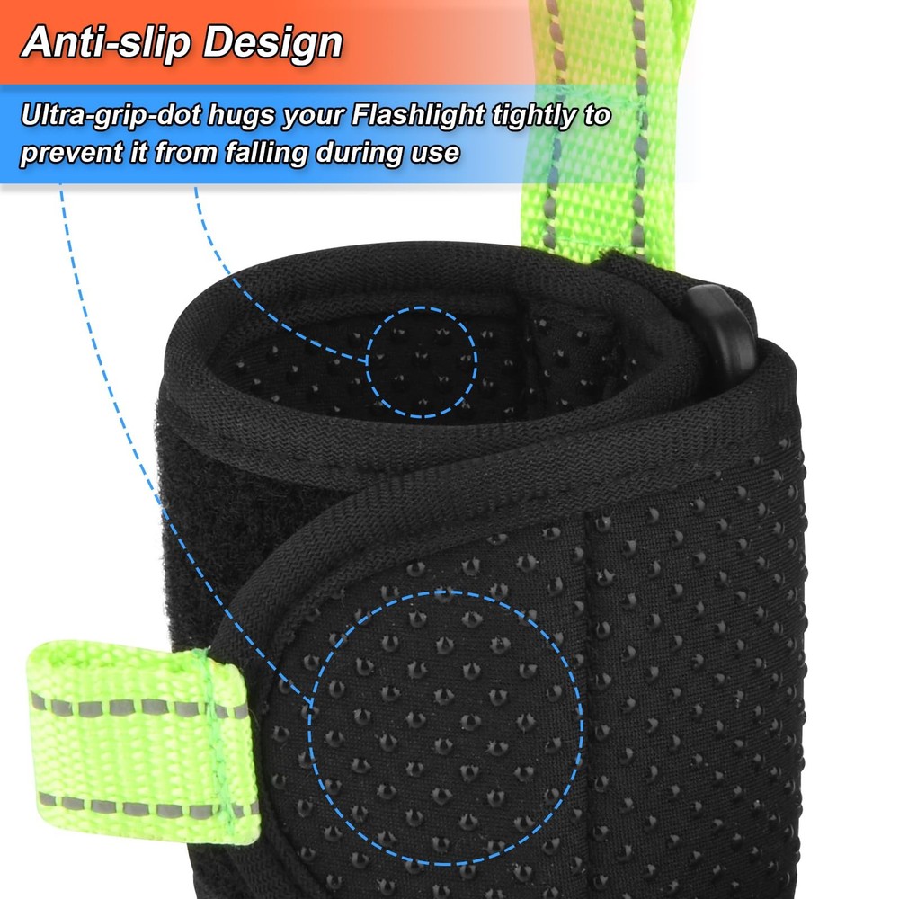Inverted Flashlight Holder for Streamlight,Anti-Slip Nylon Strap with Black