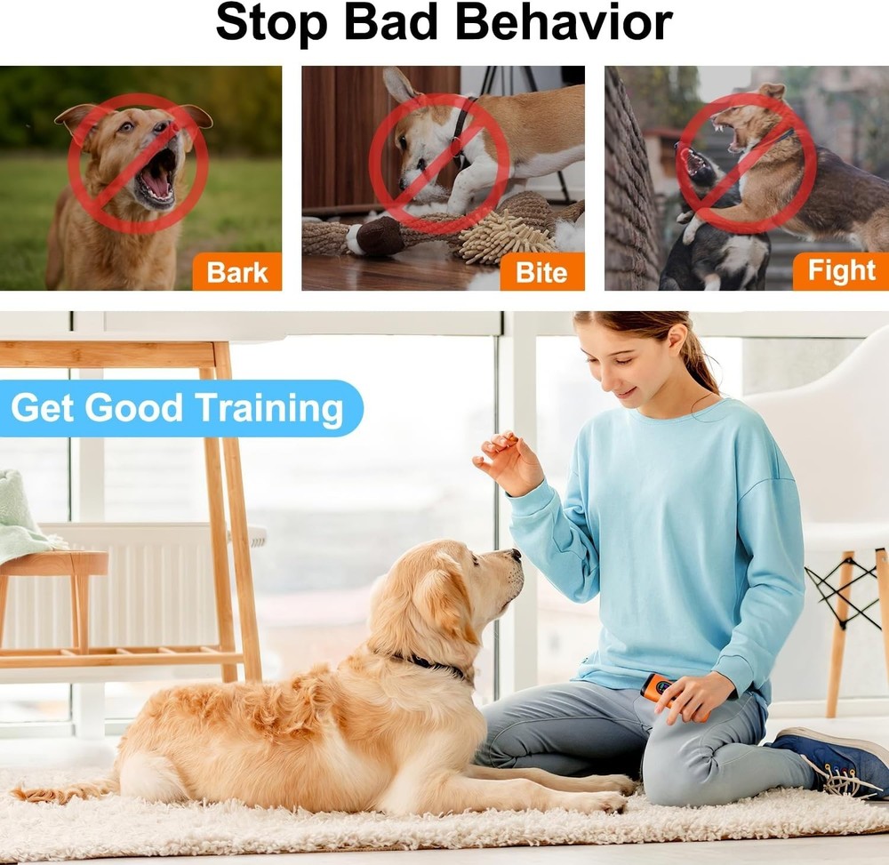 LED Flashlight Ultrasonic Bark Control Device - Safe & Portable for Dog Training