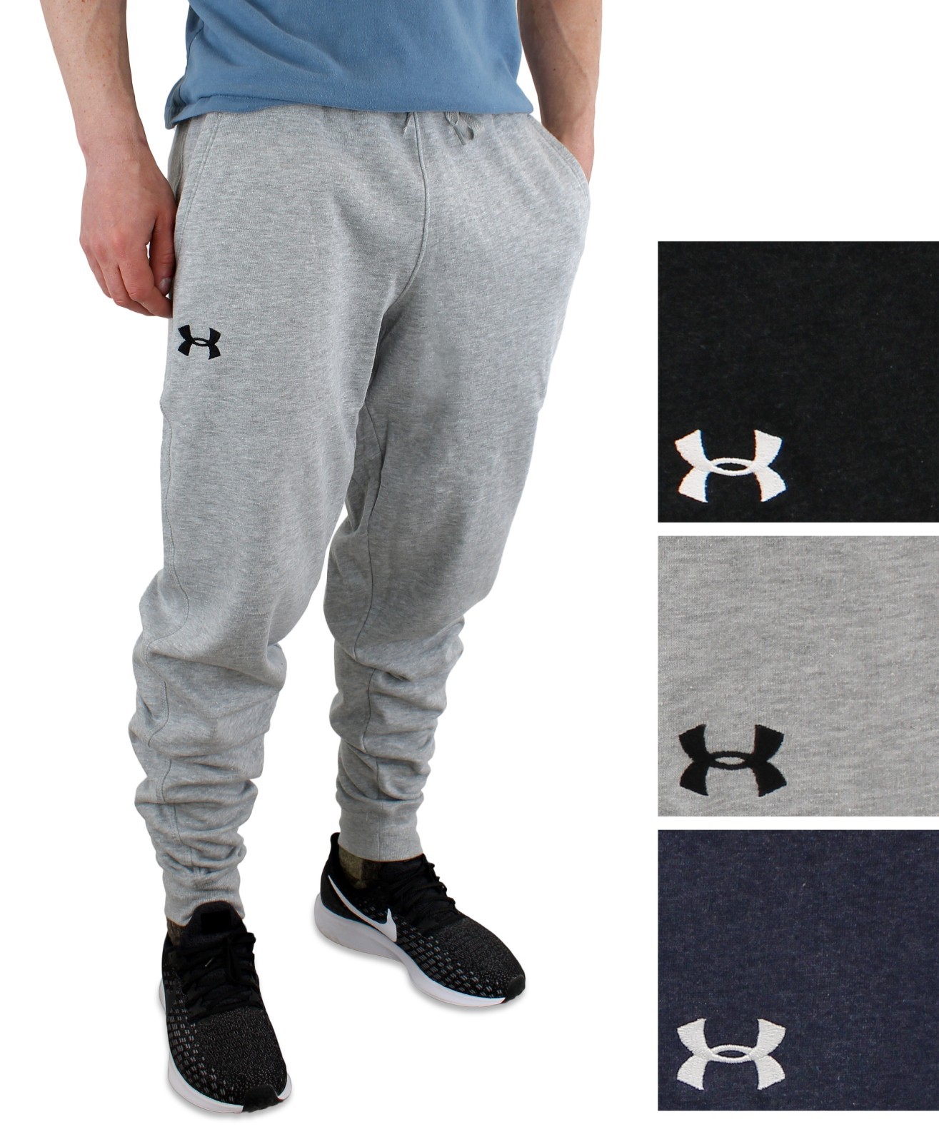 Under Armour Jogger Sweatpants Men's Hustle Fleece Loose Fit Tapered Leg 1317455