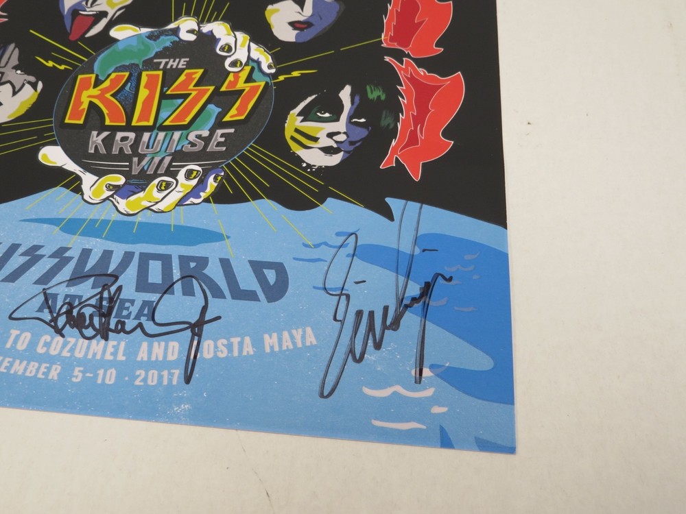 KISS KRUISE VII SIGNED AUTOGRAPHED POSTER - SINGER THAYER SIMMONS STANLEY