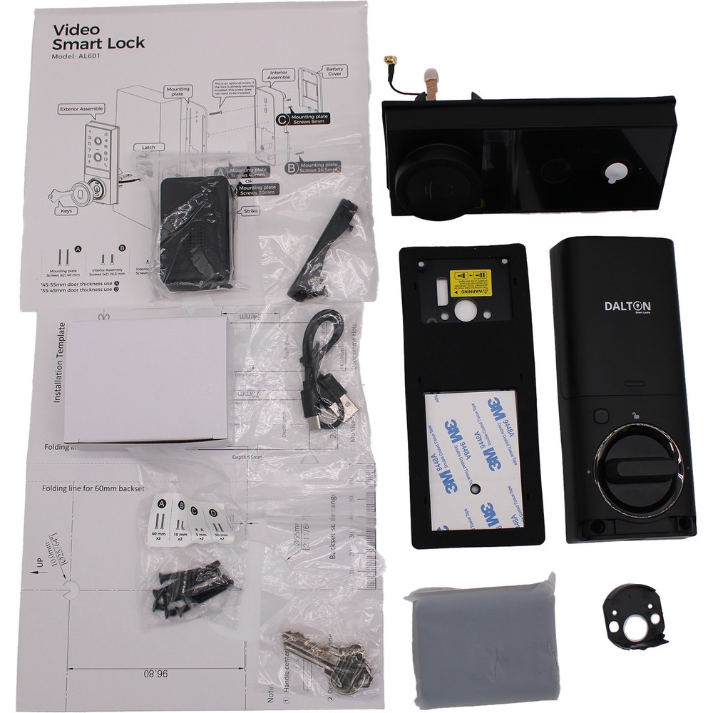 Dalton Z10 Smart Lock - WiFi, Camera, Visual Intercom, Biometric, PIN, Key