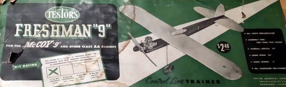 Testors FRESHMAN 09 PLAN & INSTRUCTIONS for All Balsa UC Trainer Model Airplane