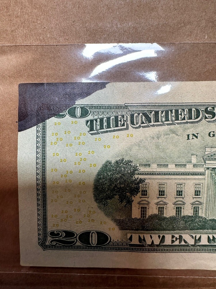 $20 BILL INK ERROR RARE