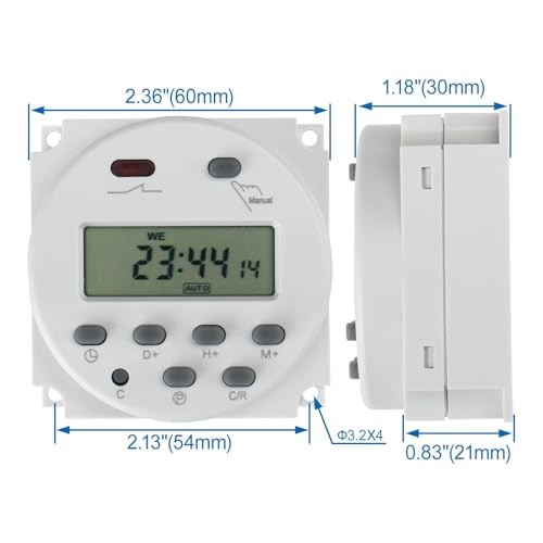 Time Switch Relay,Digital LCD Programmable,24V DC/AC Input,200-250V 16A Timer
