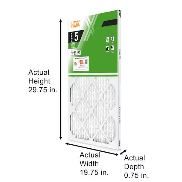 20x30x1 Pleated Air Filters Replacement for Furnace, Merv 8 Ac Hvac Fpr 5 3-pack