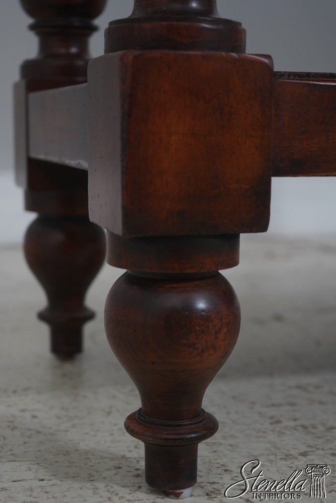 71957: HENREDON Acquisitions Walnut Finish Marble Top Server Console Table