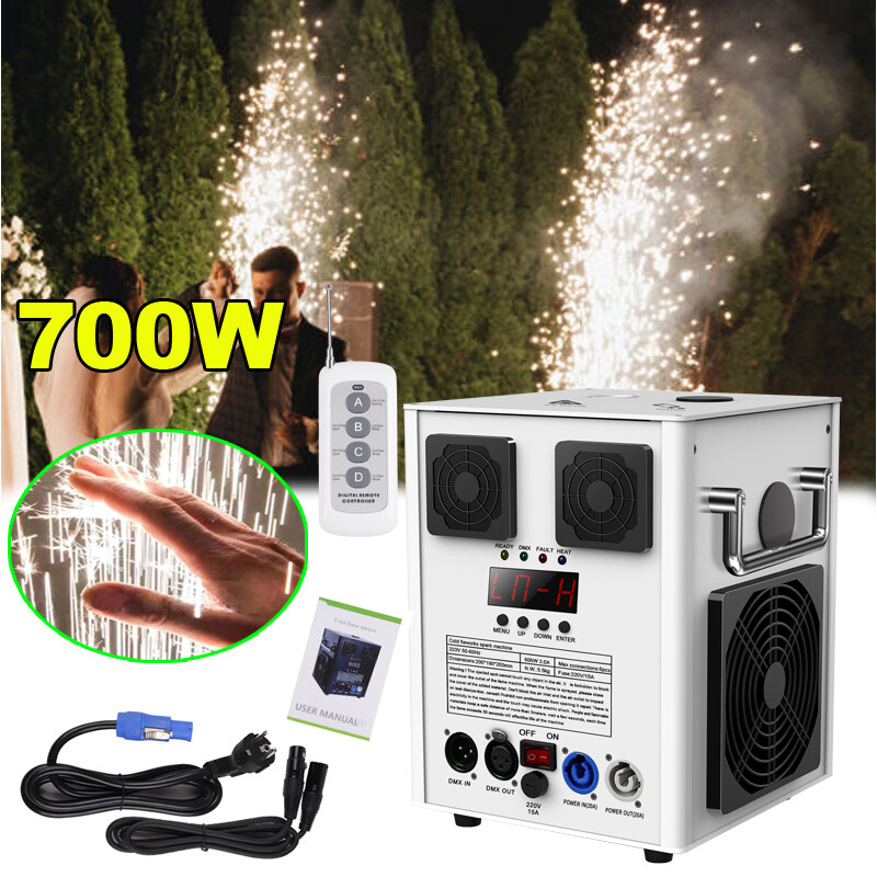 700W Cold Spark Machine Stage Effect DMX Firework Machine DJ Event Show Wedding
