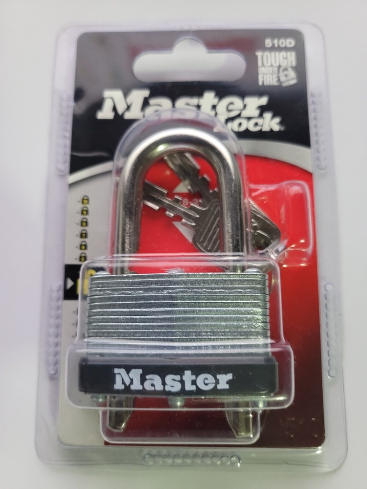 Lock with Key, 1-3/4in. Wide, Adjustable Shackle Model #510DHC