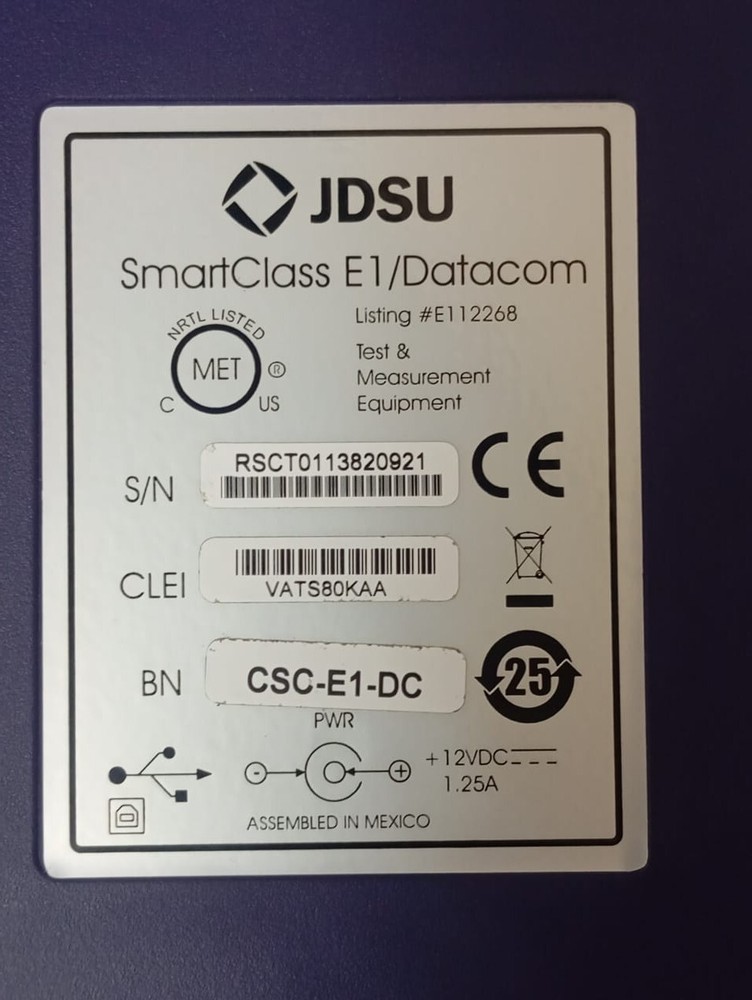 JDSU / SmartClass E1/Datacom Tester / CSC-E1-DC