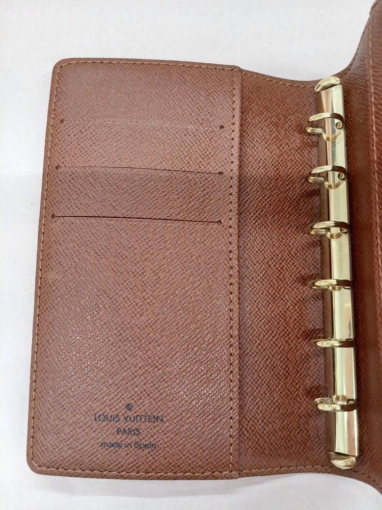 Authentic LOUIS VUITTON R20005 Monogram Agenda PM Day Planner Cover Used