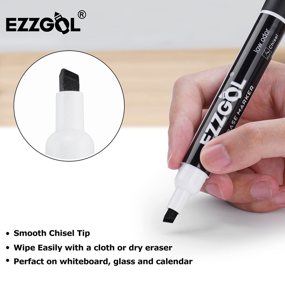 Ezzgol Dry Erase Markers Bulk, 72 Pack Basic Multi-color Red Blue Black Green...