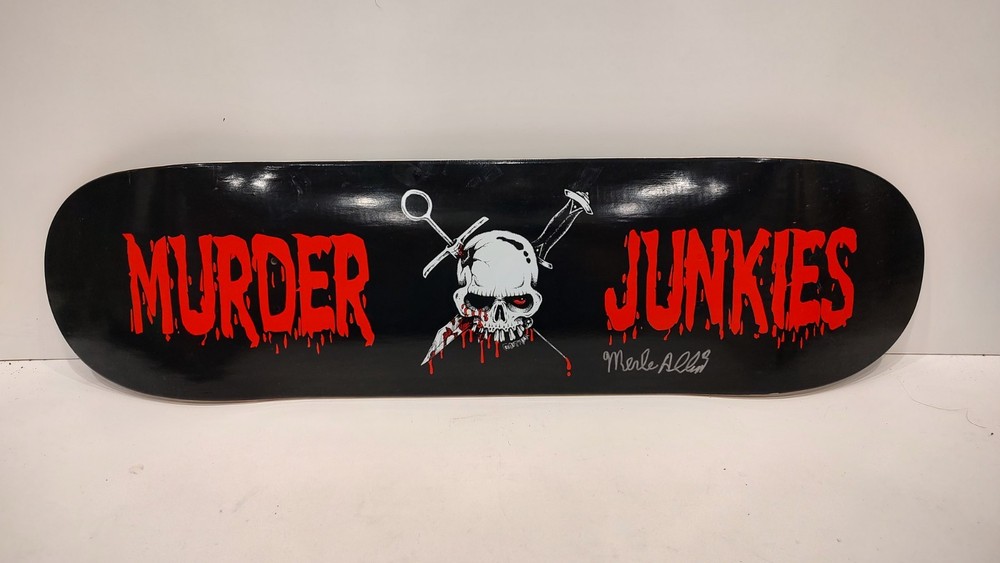 Murder Junkies skateboard signed by GG's brother Merle