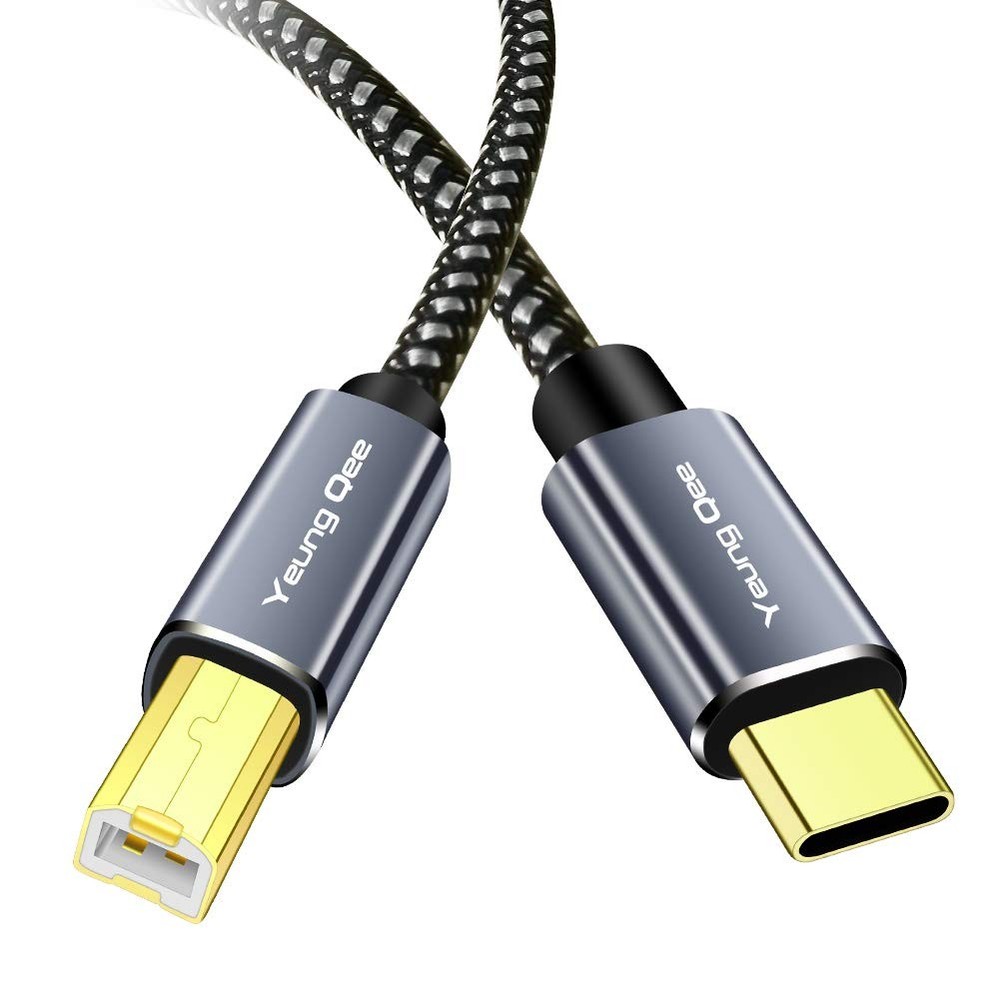 Yeung Qee USB C Printer Cable 20 ft, Type C to 2.0 20 Black