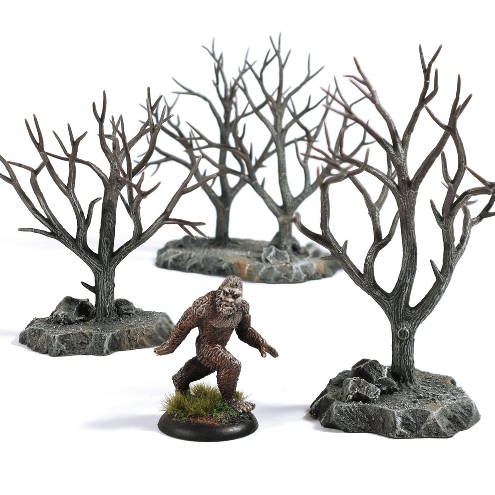 Handmade Sparse Dying Trees Set of 5 | RPG Wargaming Terrain, Desolate Scenery
