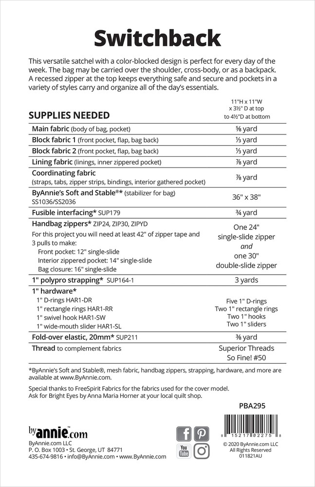 Annie Patterns Switchback, Multi