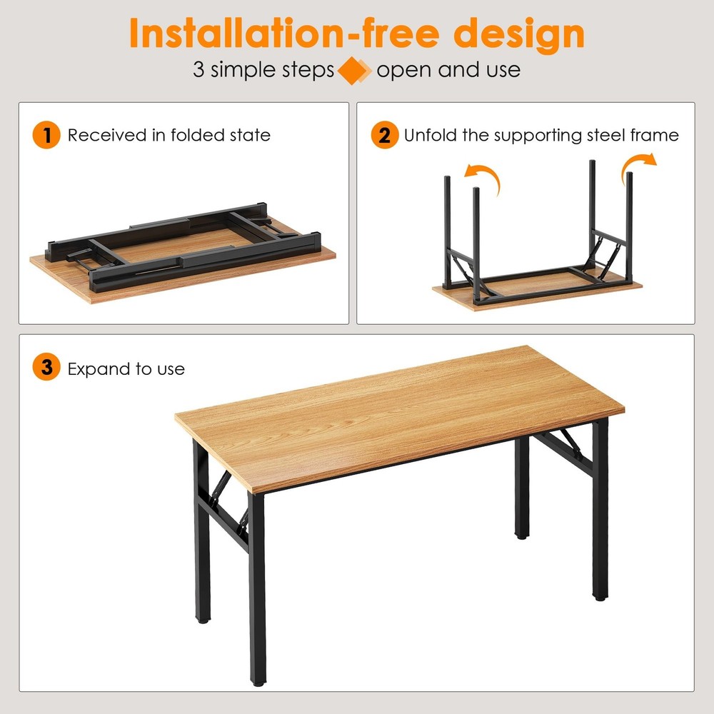 Need Home Office Desk 47 inches Folding Computer Table Workstation No Install...