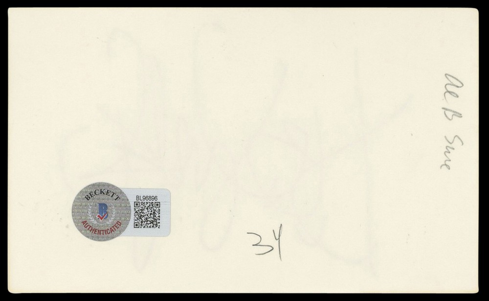 Al B. Sure Authentic Signed 3x5 Index Card Autographed BAS #BL96896
