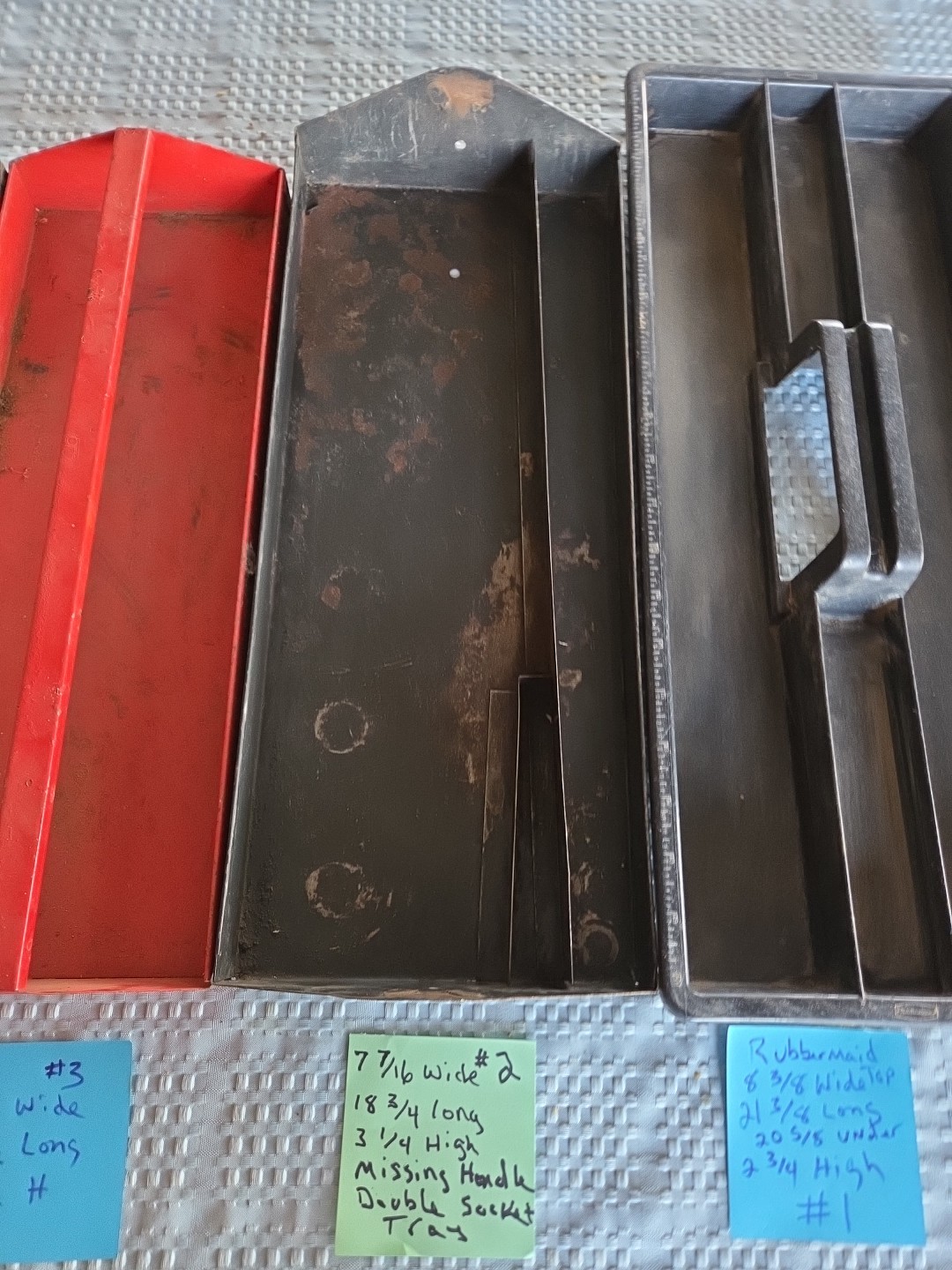 Pick 1 Craftsman Only Tray 16" 17” 18" 20" metal pull out USA Red Gray Tool Box