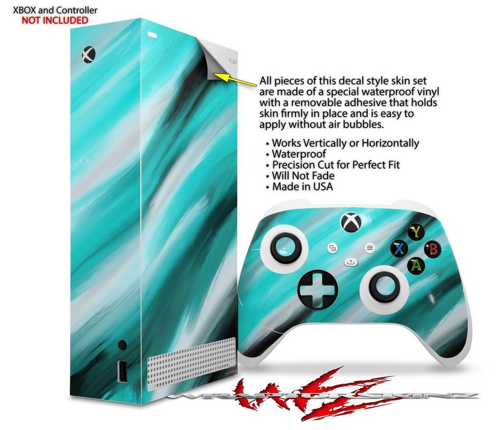 Skins XBOX Series S Console Controller Paint Blend Teal