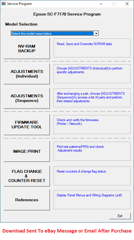 Epson Stylus Pro 4880 7880 7880C 9880 9880C Service Program (Full Function) +SM
