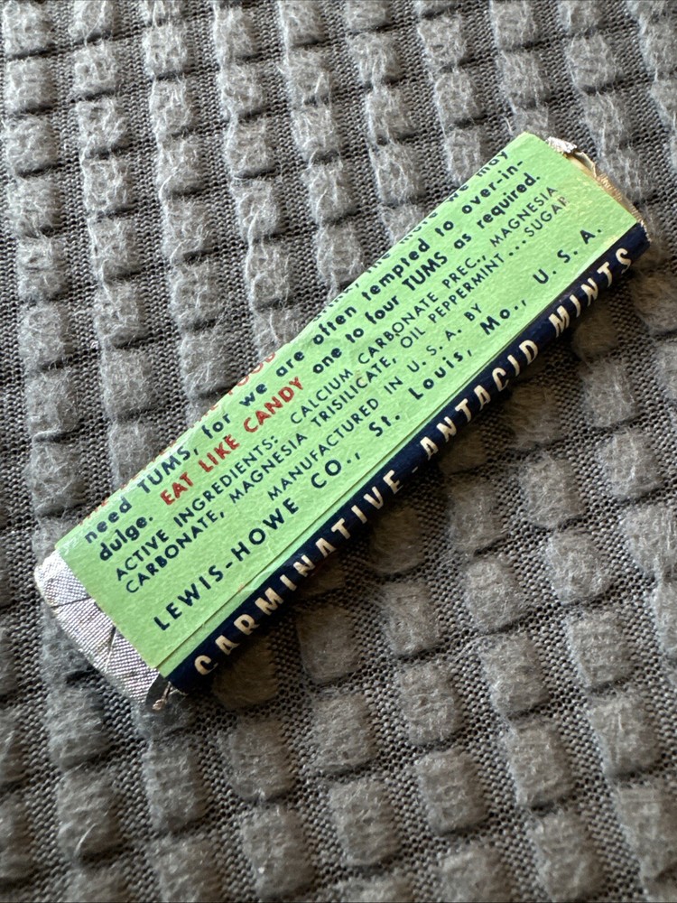 WWII Era Beech-Nut Gum Pack W/ 2 Pieces-Plus Tums Sample