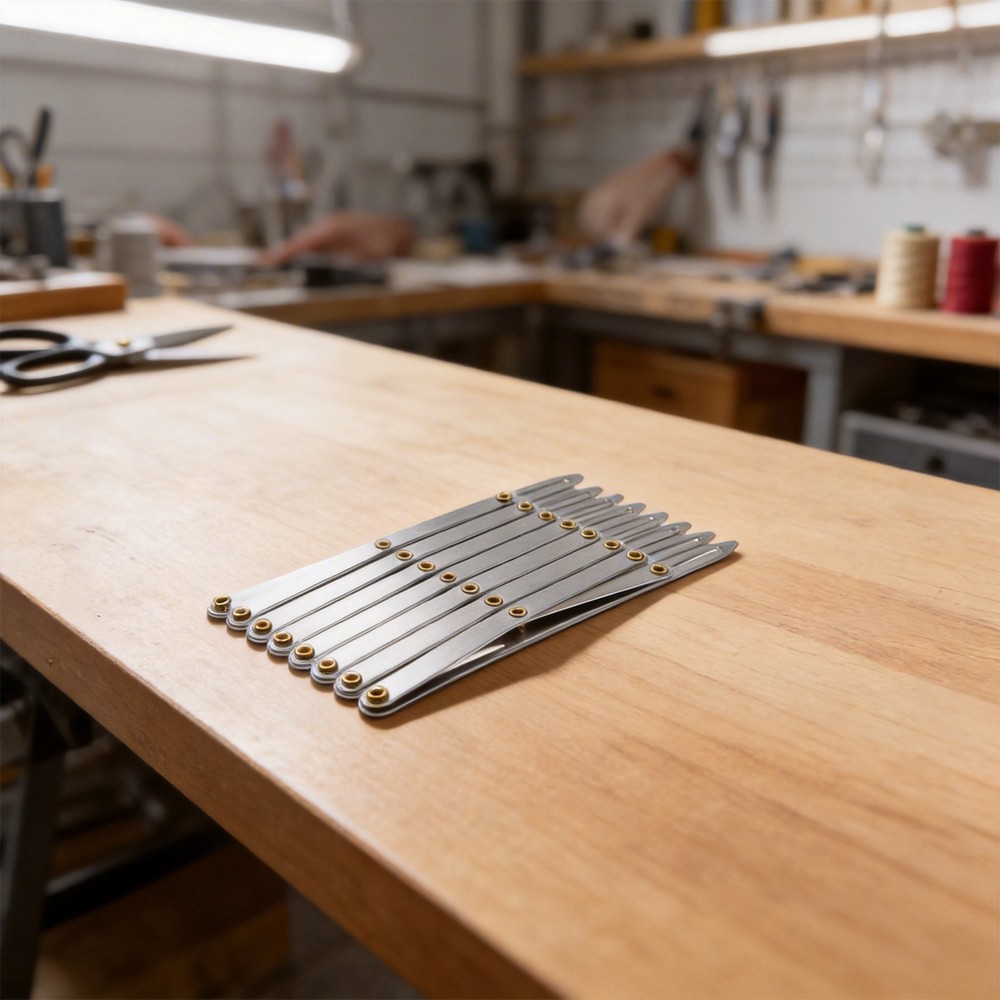 Portable Aluminum Adjustable Sewing Gauge for Precise Button Spacing in Sewing