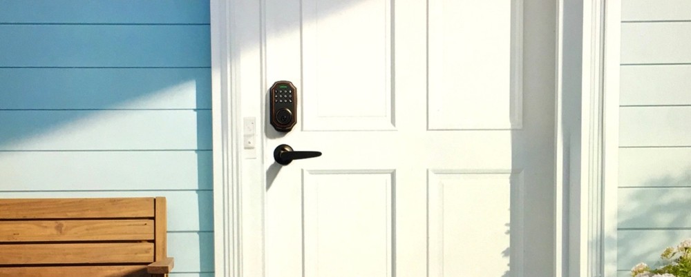 ARPHA Smart Keyless Entry Door Lock, W/2 Handle Set, Bluetooth Elec,Keypad&App.