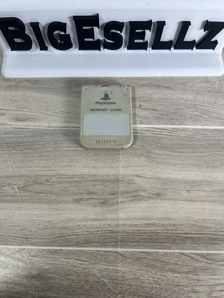 PS1 Memory Card OEM Sony SCPH-1020 Gray 15 Block Tested Working